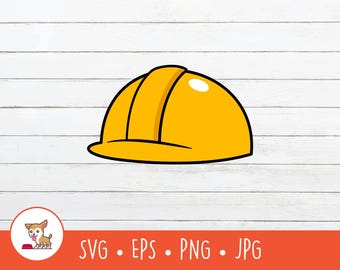 Cartoon Schutzhelm Clipart, Schutzhelm SVG, Vektor-Hat-Schnitt-Datei für Cricut, PNG, EPS, sofortiger digitaler Download