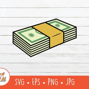 Money Clipart, Money SVG, Vector Money Cut File per Cricut, PNG, EPS, Download digitale istantaneo