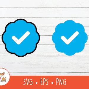Blue Star Badge SVG, geverifieerde badge clipart, vector geverifieerd badge gesneden bestand voor Cricut, PNG, EPS, digitale download
