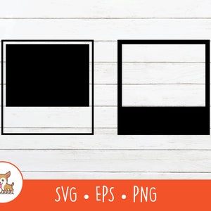 Retro Bilderrahmen SVG, Bilderrahmen Clipart, Vektor sofortiger Fotorahmen geschnitten Datei für Cricut, PNG, EPS, digitaler Download