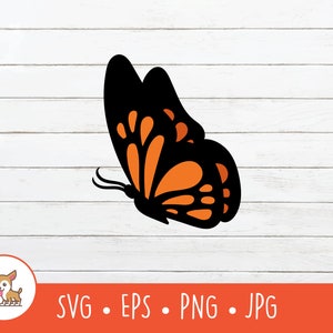 Cartoon Schmetterling Clipart, Schmetterling SVG, Vektor Schmetterling geschnitten Datei für Cricut, Schmetterling Silhouette, PNG, EPS, sofortiger digitaler Download