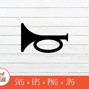 Trumpet SVG, Trumpet Clipart, Vector Trumpet Cut File For Cricut, PNG, EPS, Instant Digital Download