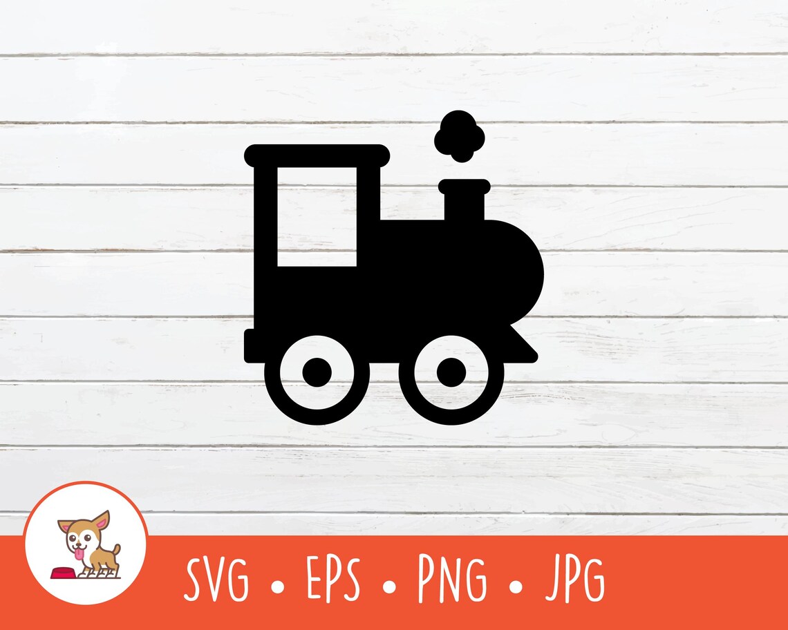 Train SVG, Locomotive Clipart, Vector Steam Train Cut File for Cricut ...