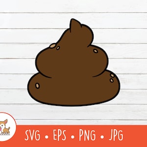 Poop Clipart, Vector Poop SVG, Poop Cut File For Cricut, PNG, EPS, Instant Digital Download
