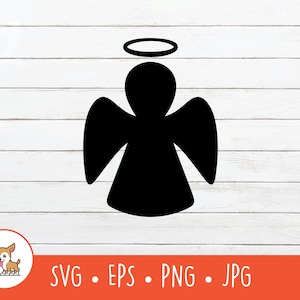 Angel SVG, Angel Clipart, Christmas Angel Cut File For Cricut, PNG, EPS, Instant Digital Download