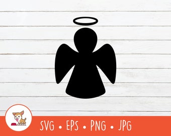 Angel SVG, Angel Clipart, Christmas Angel Cut File For Cricut, PNG, EPS, Instant Digital Download