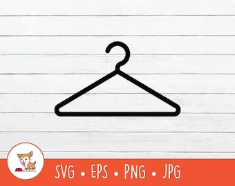 Percha SVG, clipart de percha, archivo vectorial de percha para Cricut, PNG, EPS, descarga digital instantánea