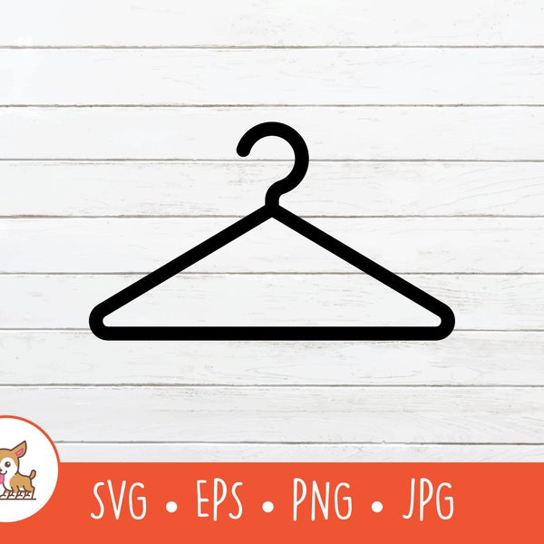 Clothes Hanger SVG, Clothes Hanger Clipart, Vector Clothes Hanger Cut File For Cricut, PNG, EPS, Instant Digital Download