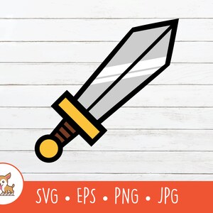 Sword Clipart, Vector Sword SVG, Sword Cut File For Cricut, PNG, EPS, Instant Digital Download