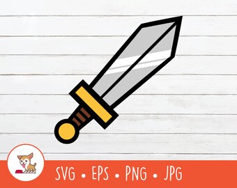 Zwaard clipart, vector zwaard SVG, zwaard gesneden bestand voor Cricut, png, eps, instant digitale download