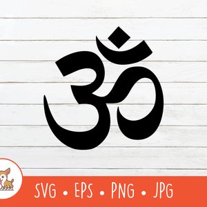 Om Symbol SVG, Vector Om Symbol Clipart, Om Cut File For Cricut, PNG, EPS, Instant Digital Download