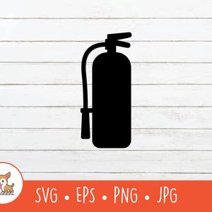 Fire Extinguisher SVG, Fire Extinguisher Clipart, Vector Fire Extinguisher Cut File For Cricut, PNG, EPS, Instant Digital Download