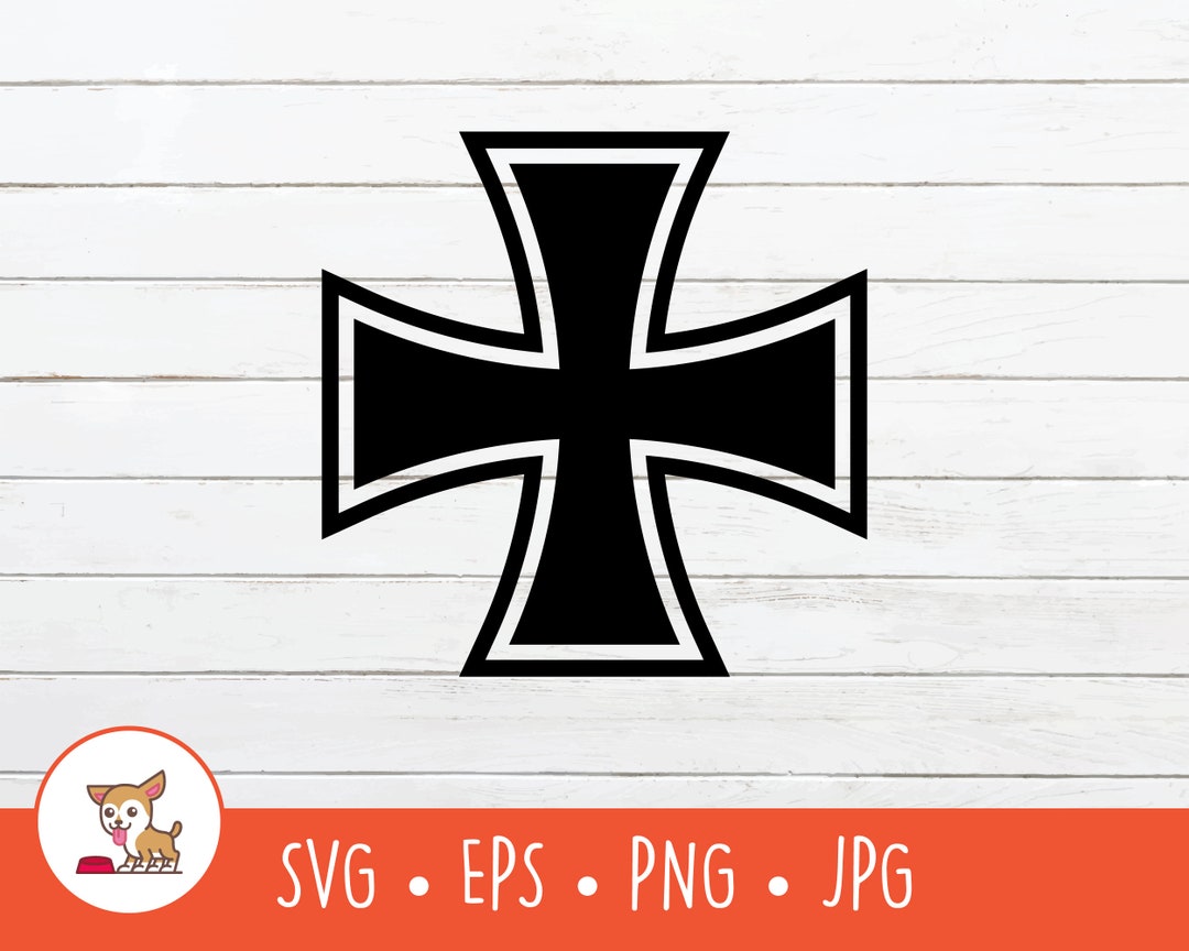 Iron Cross SVG, Vector Iron Cross Clipart, Christian Cross Cut File for