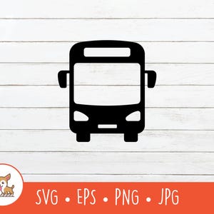 Bus SVG, Bus Clipart, Vector Bus Cut File For Cricut, PNG, EPS, Instant Digital Download