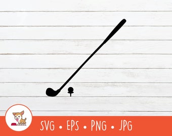 Golf SVG, Golf Clipart, Vektor Golf Schnittdatei für Cricut, PNG, EPS, sofortiger digitaler Download