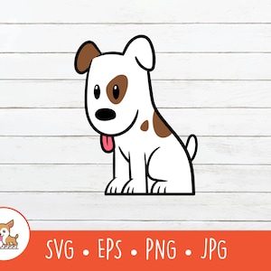 Clipart cane carino, cane SVG, file di taglio cane vettoriale per Cricut, PNG, EPS, download digitale istantaneo