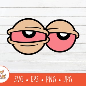 Red Eyes Clipart, Vector Red Eyes SVG, Intocxicated Eyes Cut File For Cricut, PNG, EPS, Instant Digital Download