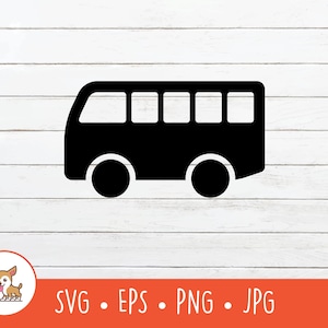 Bus SVG, Bus Clipart, Vector Bus Cut File For Cricut, PNG, EPS, Instant Digital Download