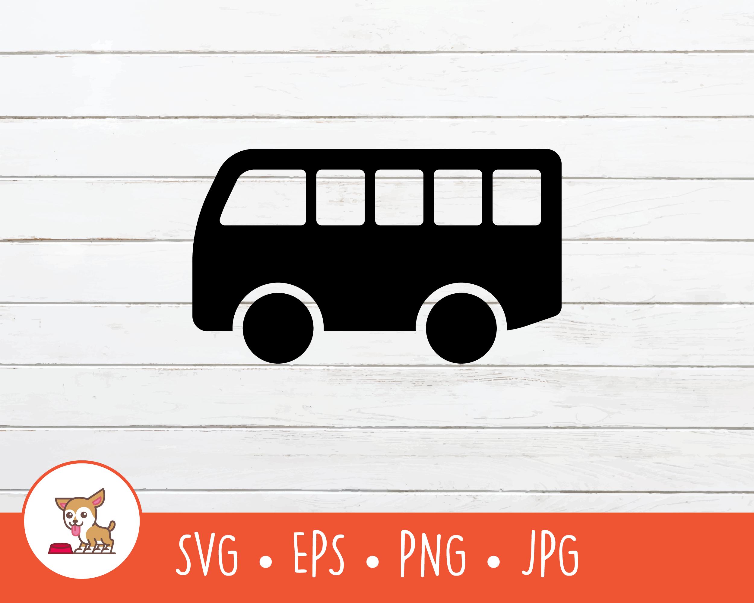 Bus SVG, Bus Clipart, Vector Bus Cut File for Cricut, PNG, EPS, Instant ...