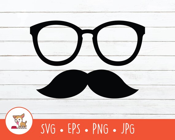 Hipster SVG, Hipster Clipart, Hipster Glasses and Moustache Cut File for  Cricut, Digital Download - Etsy