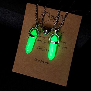 Glowing stone necklace sale