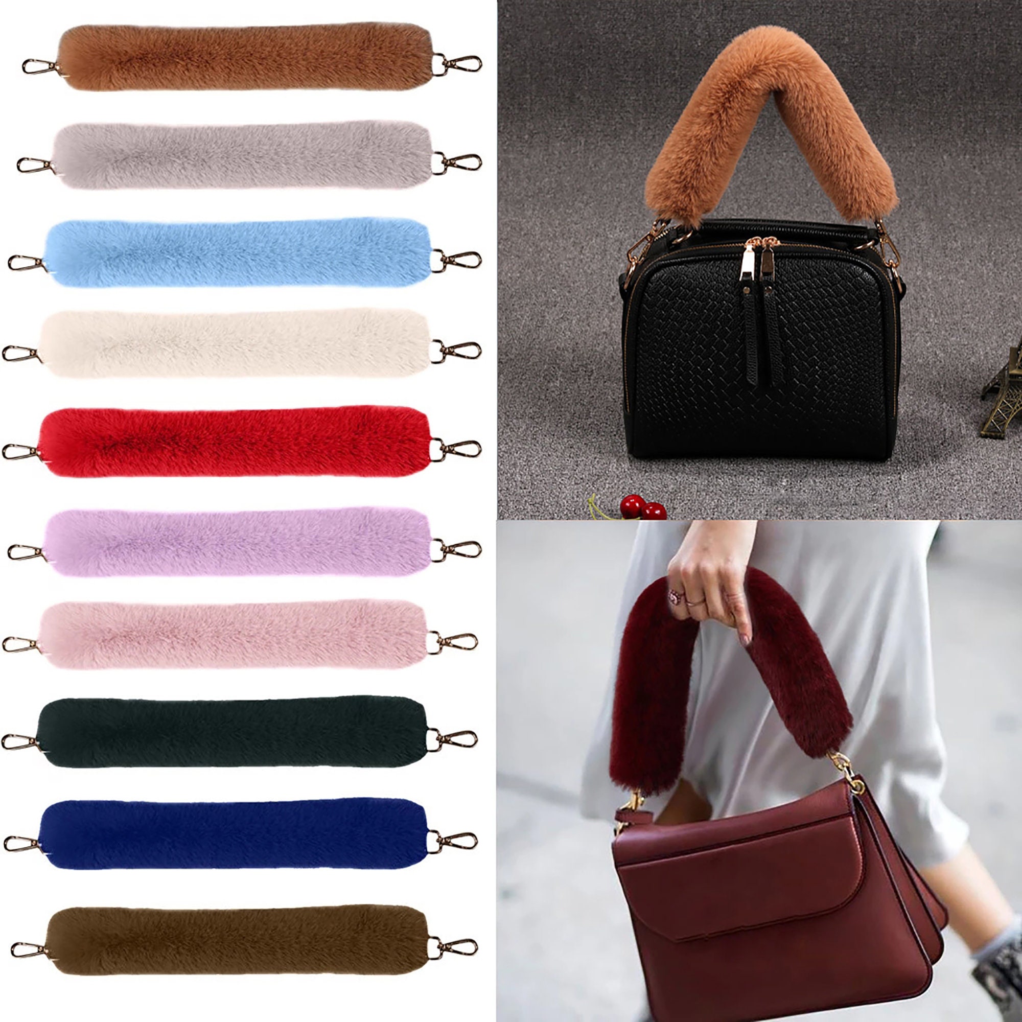 Leather-Short-Handle) Leather Short Handle Strap : Color Option - SAMORGA®  Perfect Bag Organizer