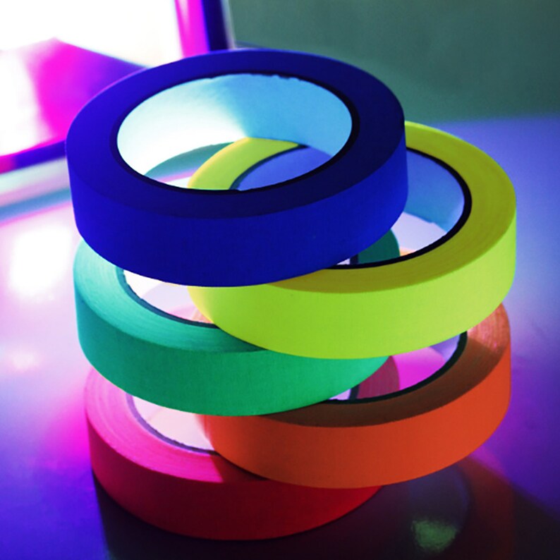 Neon Cloth Tape6 Colors UV Neon Tape Neon Gaffer Glow in the Etsy
