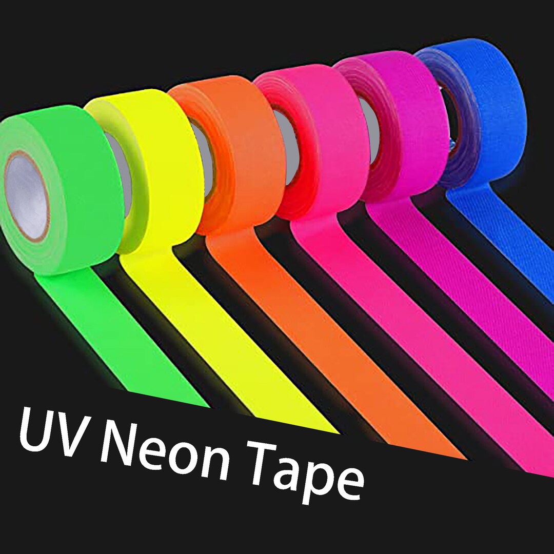 Neon Cloth Tape6 Colors UV Neon Tape Neon Gaffer Glow in the Dark Tape