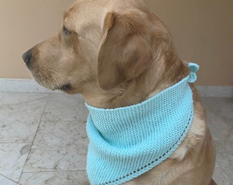 PDF Knitting Pattern - Pet Bandana - Easy Knitting Pattern - Cat & Dog Bandana - Adjust pattern to size - Ideal Pet Gift