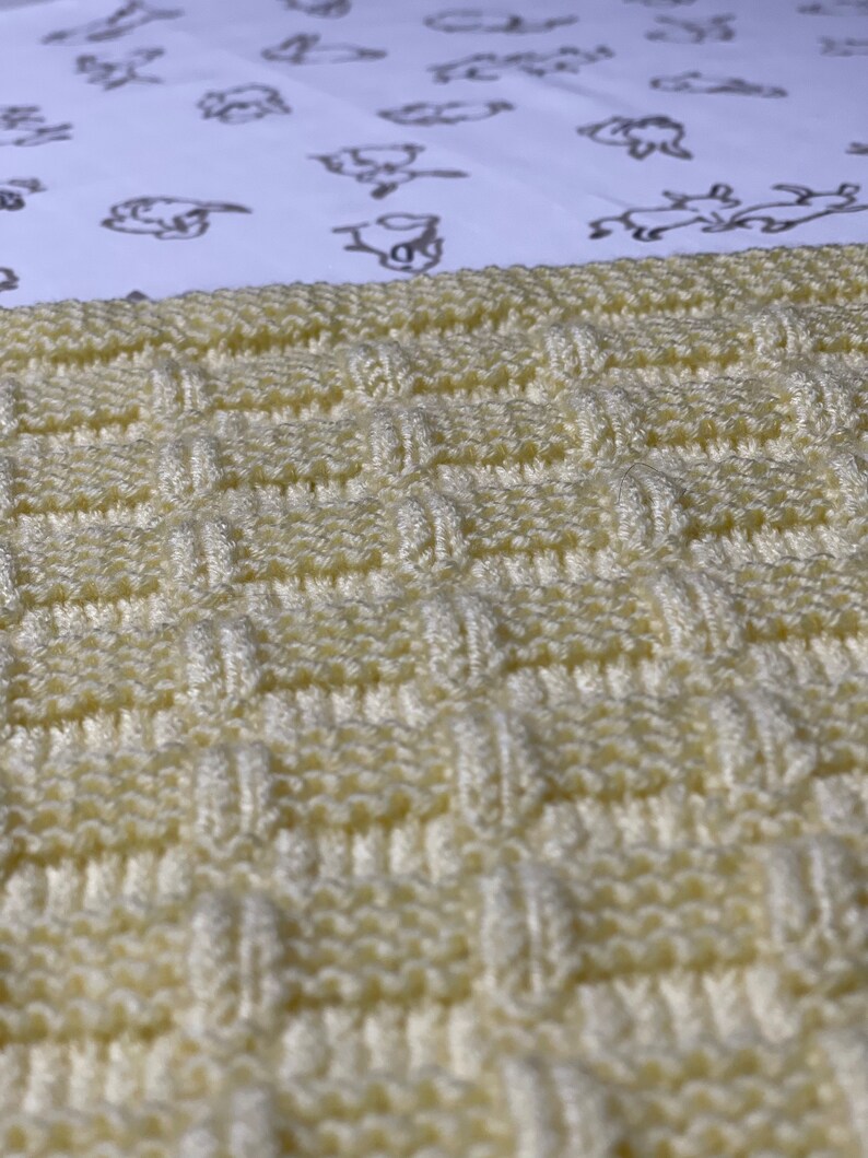 Baby Blanket Knitting Pattern – Easy Knit & Purl (PDF Pattern) - Etsy