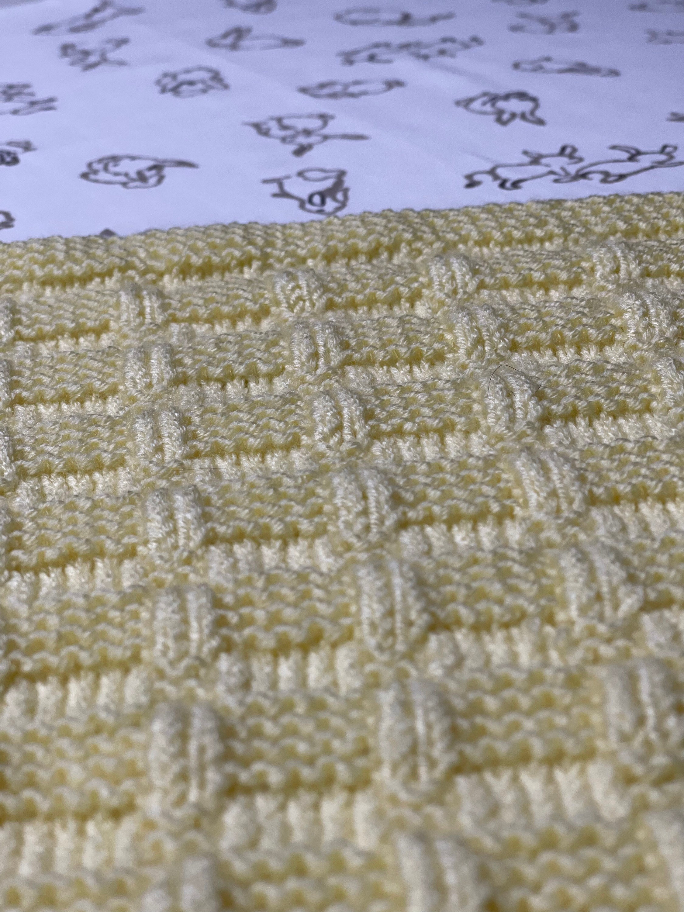 Baby Blanket Knitting Pattern – Easy Knit & Purl (PDF Pattern) - Etsy