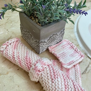 Cotton Knit Wash Cloth & Makeup Remover Pads (PDF Pattern) beginner knit