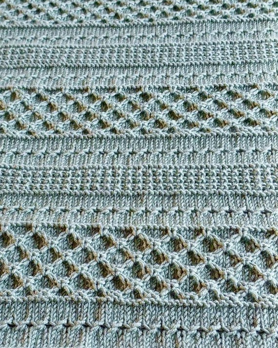 Cuddle Charm Knit Blanket Pattern – Textured Stitch, Adjustable Size (PDF Pattern)