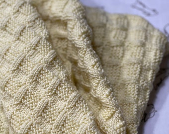 Baby Blanket Knitting Pattern – Easy Knit & Purl (PDF Pattern)