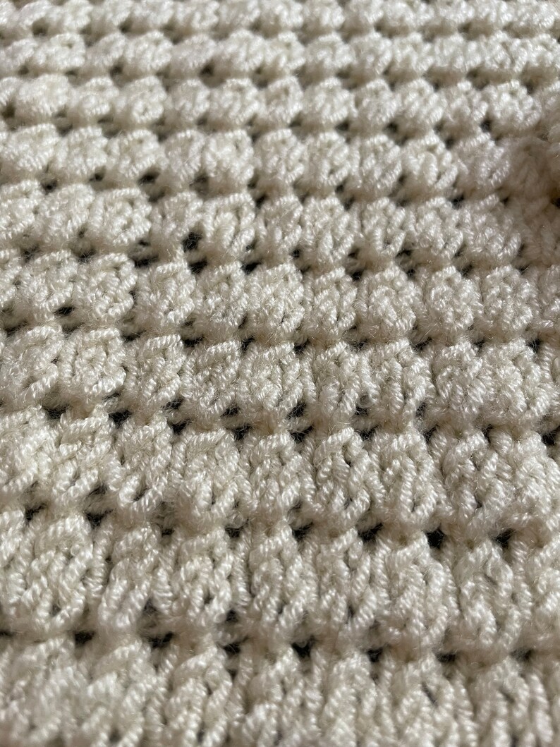 Cluster Stitch Baby Blanket PDF Knitting Pattern Easy Knitted Baby