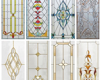Customized Window Film Frosted Stained Glass Films Church Static Cling Privacy Films Door Sticker Kitchen Office Home Decor