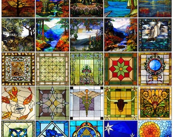 Customized Window Film Stained Glass Films Frosted Privacy Static Cling Retro Sticker For Bathroom Cabinet Door Home Decor Skylight Covers