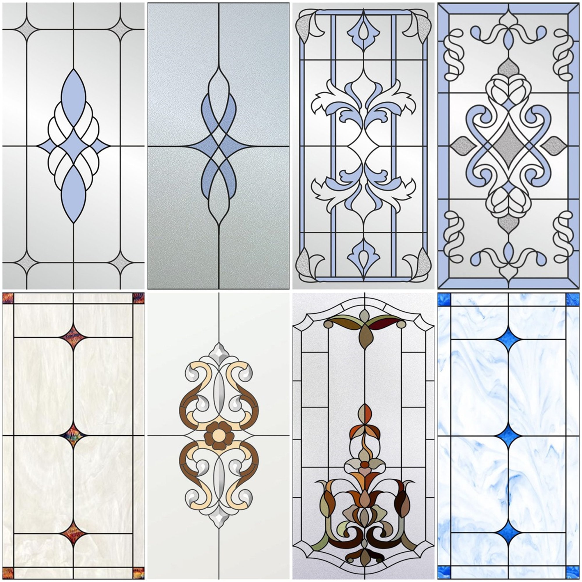 Customized Window Film Frosted Stained Glass Films Privacy Static Cling ...