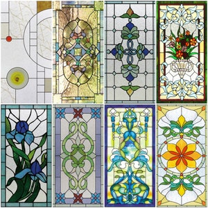Película de ventana personalizada, esmerilada, estática, para privacidad, para vitrales, para iglesias, pegatinas vintage, para oficina, decoración del hogar