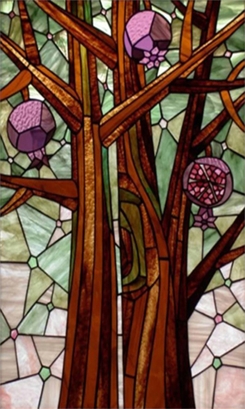 Custom Size Stained Glass Stickers Glass Films Static Cling Etsy