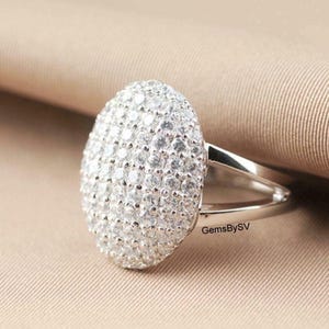 Round Cut Natural Diamond Women&#39;s Band, Twilight Bella Celebrity Band, Split Shank Anniversary Band, Oval Shape Cluster Band In 14k Gold