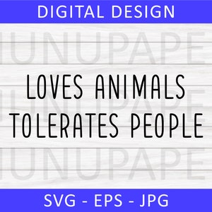 Liebt Tiere Verträgt Menschen SVG