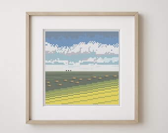 Canola Bloom, Prairie, PDF Cross Stitch patroon, INSTANT DOWNLOAD