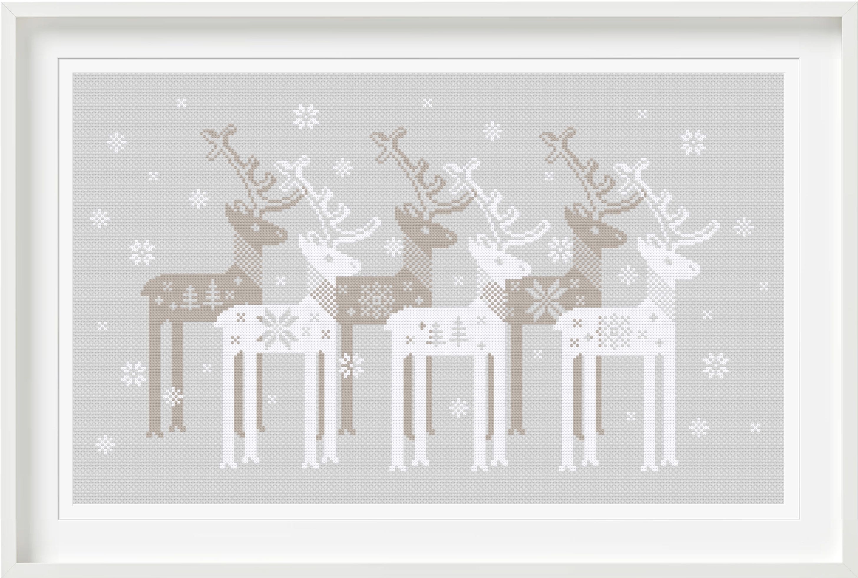 Standing in the Snow, Instant Download PDF Cross Stitch Pattern ...