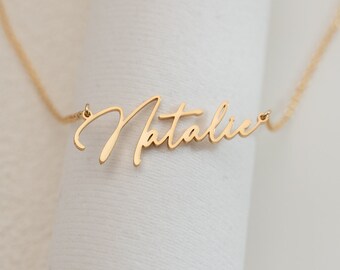 Gold Name Necklace Gold,Dainty Nameplate Necklace,Custom Name Jewelry,Mom Necklace,Personalized Name Jewelry for Her,Birthday Gifts