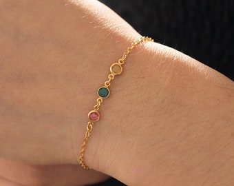 Bracciale portafortuna personalizzato per la famiglia, gioielli personalizzati per le donne, bracciale portafortuna per la mamma, bracciale della nonna, regalo di compleanno, damigella d'onore