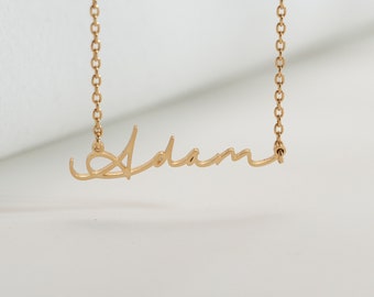 Custom Name Necklace, Minimalist Gold Name Necklace, Personalized Name Necklace, Birthday Gift for Her, Mother's Day Gift, Gift for Mom