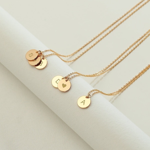Personalize Jewelry,Necklace for Women,Initial Necklace,Gold Necklace,Minimalist Family Initial Pendant Necklace,Birthday Gift for Mom/Her
