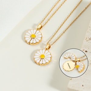 Personalized Daisy Name Necklace,Dainty Custom Daisy Pendant,Gift for Mum Best Friend,Wedding Bridesmaid Birthday Gifts,Minimalist Jewellery