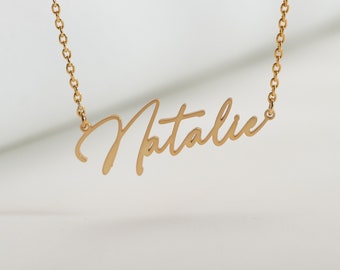 Perfect cadeau voor haar, minimalistische naam ketting, gepersonaliseerde handtekening naam ketting, aangepaste naam ketting, sierlijke naam sieraden, Moederdag cadeau